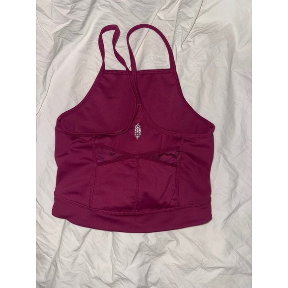 Free People movement in the saddle cami mulberry color crop top sports bra - Picture 5 of 9